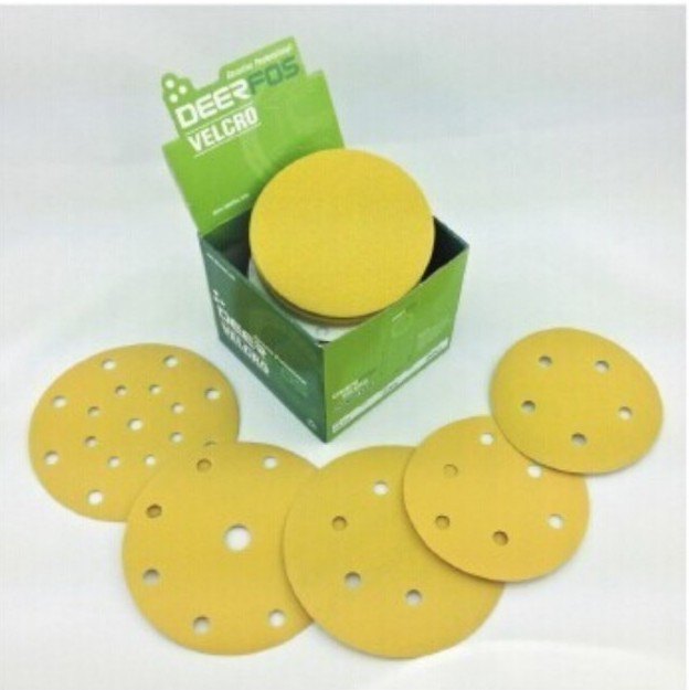 DeerFos Velcro Disc Paper Backing Yellow CA331